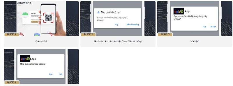 Các bước tải App dành cho điện thoại Android