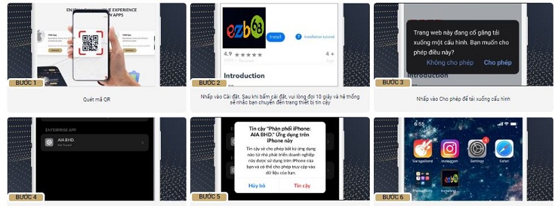 Các bước tải App dành cho điện thoại IOS