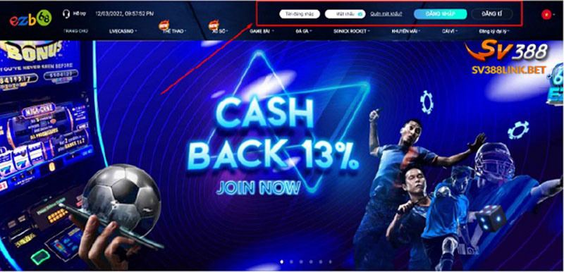 Đăng nhập trang chủ ezb68