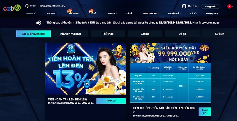 Nhà cái thu hút nhiều cược thủ