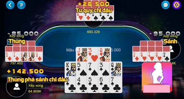 Thứ tự bài Mậu Binh được sắp xếp theo mạnh yếu khác nhau